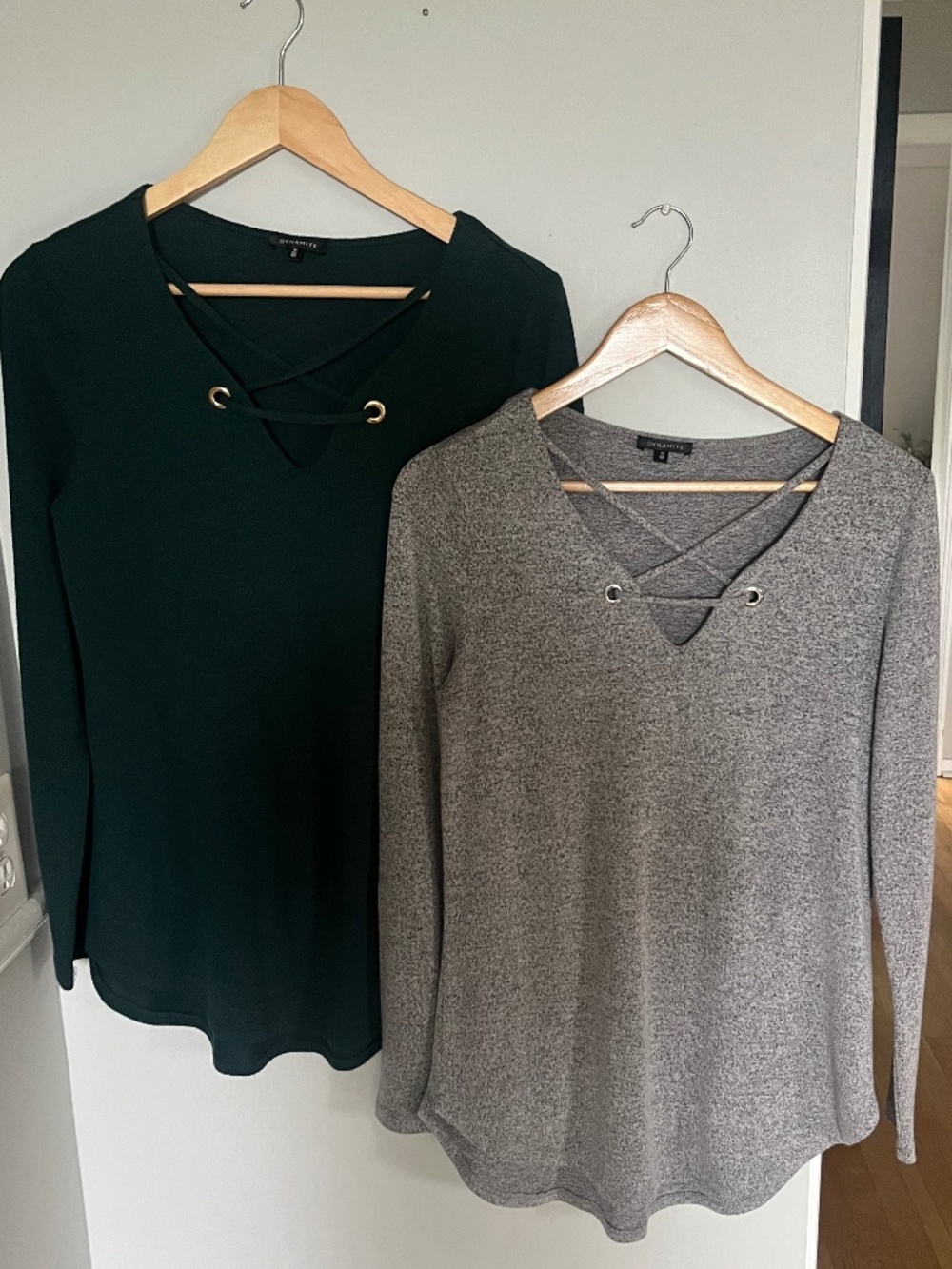 2/$20  Two Dynamite long sleeve shirts size M